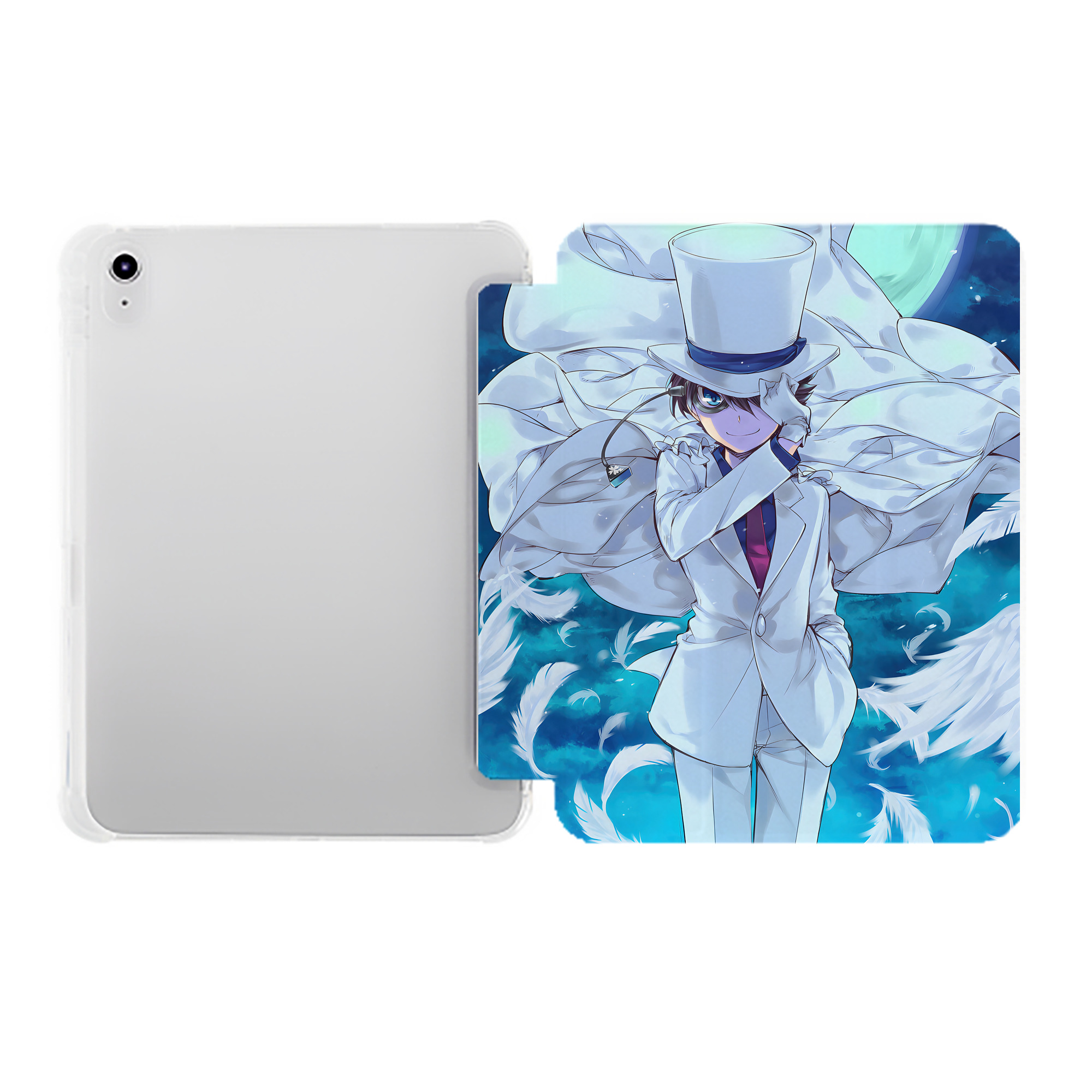 （画像用） 名探偵コナン Detective Conan IPad ケース ペン収納付き 三つ折りスタンド PUレザー×シリコン 対応機種9.5/10.5/10.9インチ